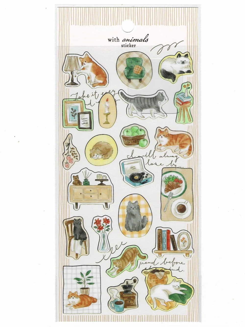 Mind Wave "With Animals" Sticker Sheet - Cats